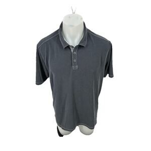 Tommy Bahama XL Men Grey Polo T-shirt Short Sleeve Lyocell Blend Casual 45-28